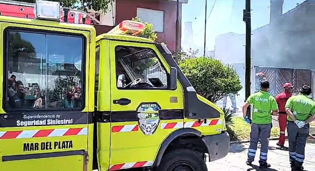 Video: Un asado terminó en un incendio que fue controlado por los bomberos