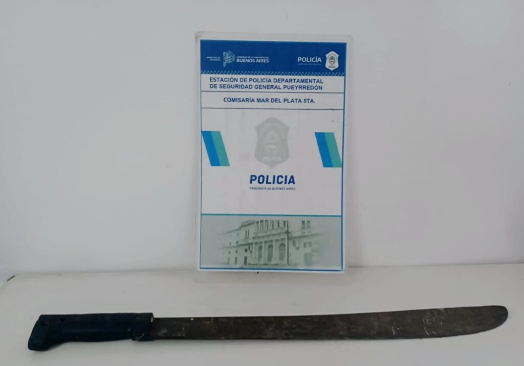 Amenazó a su padre con un machete y terminó aprehendido: Tenía antecedentes