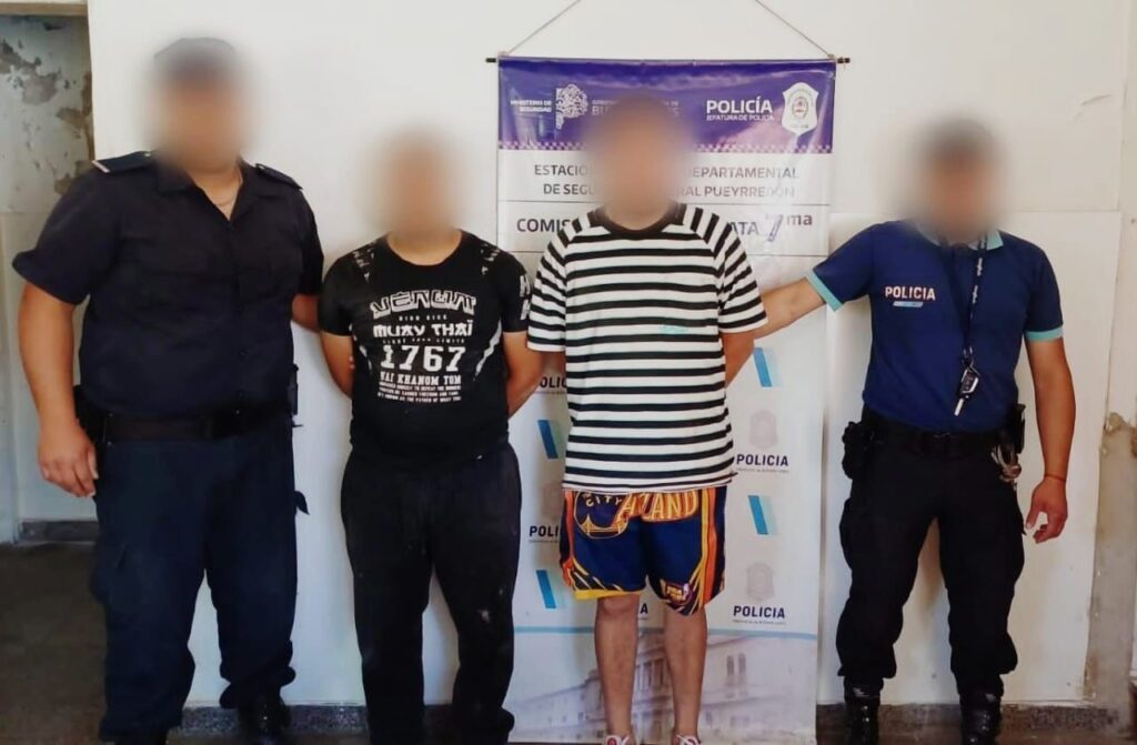 Dos aprehendidos tras robar a un hombre en la vía pública y escapar en dos camioneta