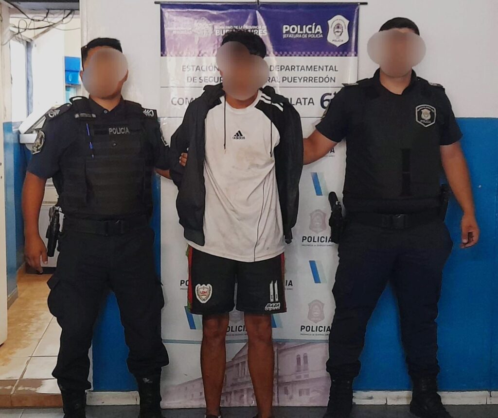 Capturar a un peligroso delincuente con antecedentes mientras caminaba por el barrio Libertad