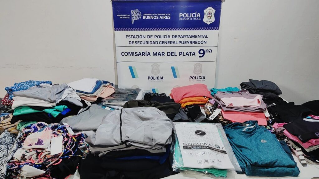 Delincuente con frondosos antecedentes se robó 350 prendas de un comercio y terminó aprehendido