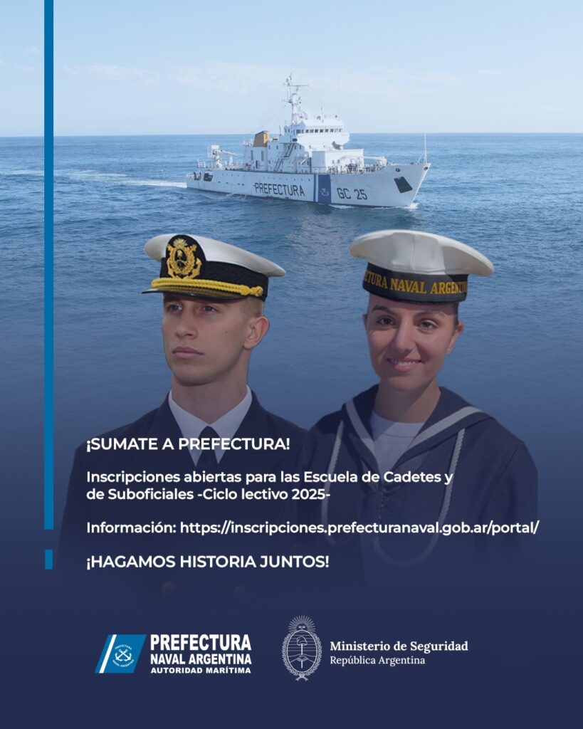 Comenzó la inscripción para las Escuelas de Cadetes y de Suboficiales de la Prefectura