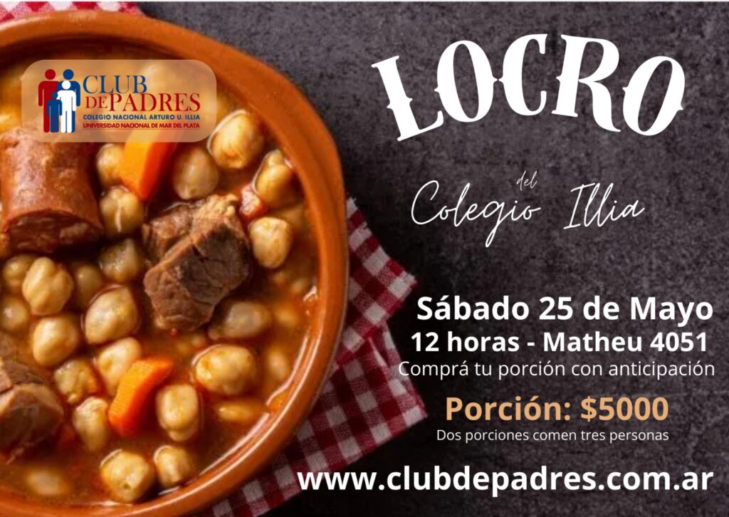 Ya se palpita una nueva edición del Locro del Colegio Nacional Illia