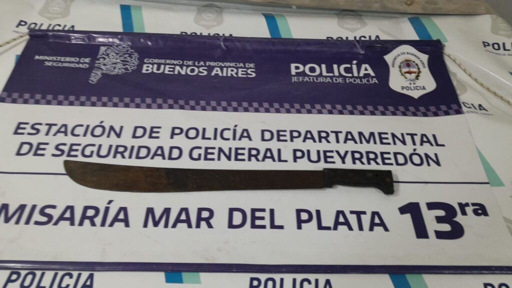 Amenazó de muerte a su familia con un machete y terminó en Batán