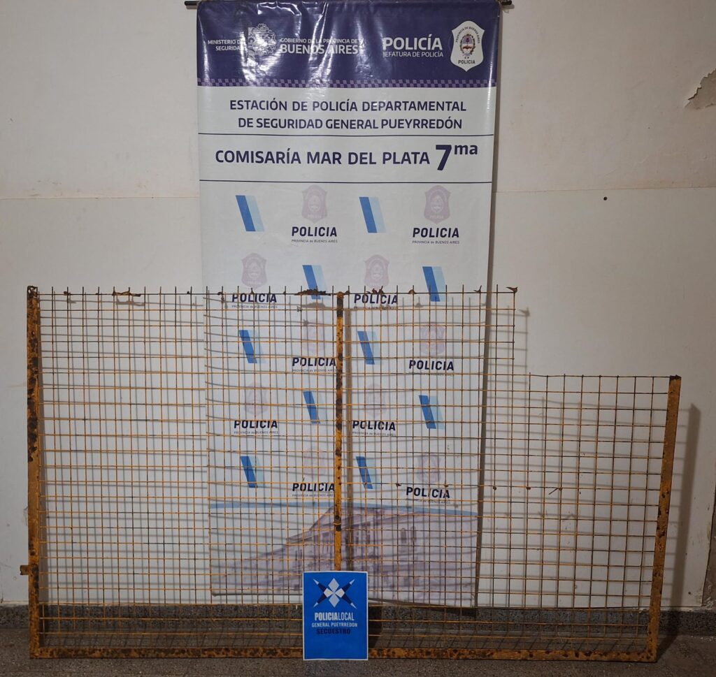 Un joven robó una reja de la escuela 22 y terminó aprehendido