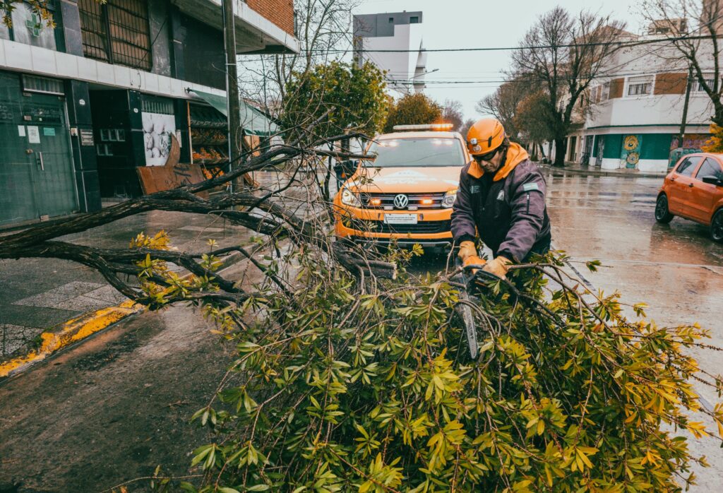 El paso del temporal por Mar del Plata dejó más de 300 siniestros en distintos barrios