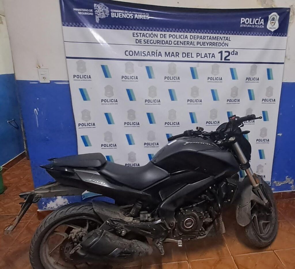 Menor de 16 robó una moto, fue aprehendido y entregado a sus padres