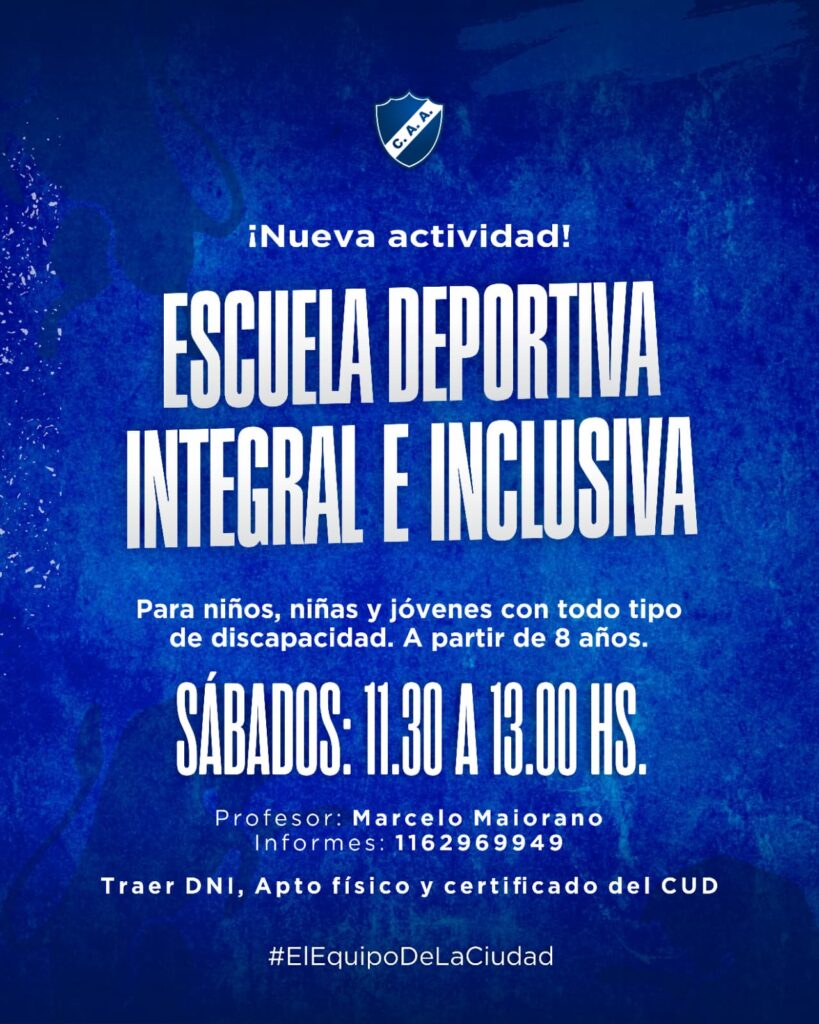 Máxima expectativa por el comienzo de la Escuela Deportiva Integral e Inclusiva