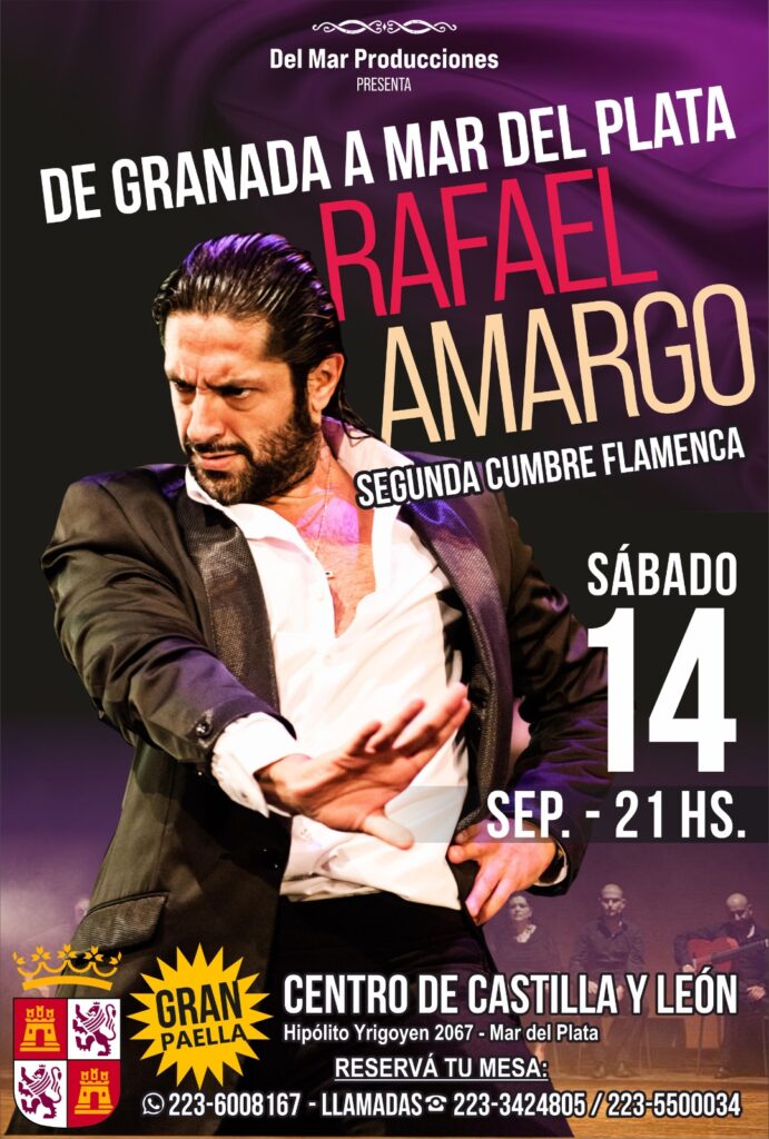 El bailaor flamenco Rafael Amargo por primera vez enseña y baila en Mar del Plata