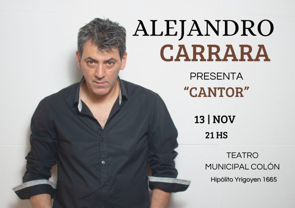 Alejandro Carrara presenta su primer disco como cantautor en el Colón