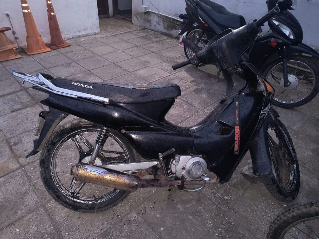 Recuperaron una moto robada con la numeración del cuadro limada