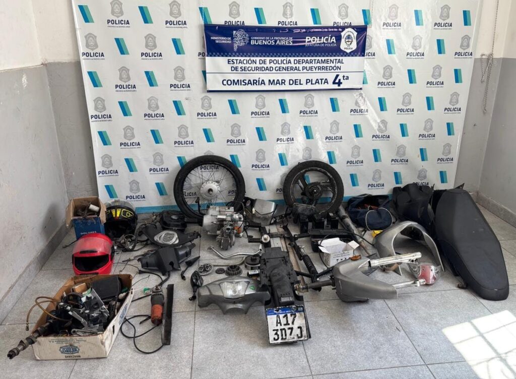 Circulaba con una moto robada y terminó aprehendido: tenía un desarmadero ilegal en su casa