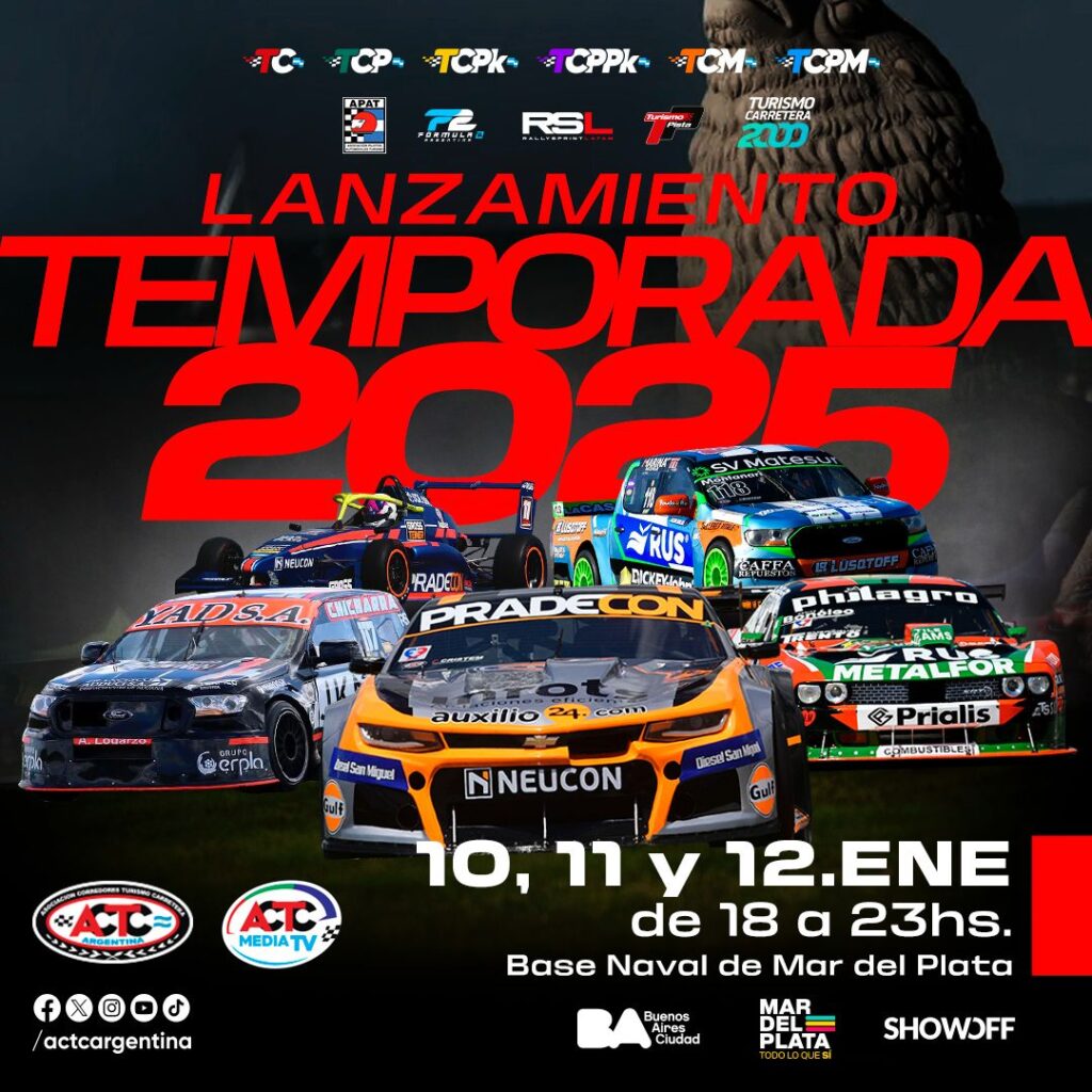 Llega lo mejor del automovilismo a Mar del Plata con la ACTC 2025