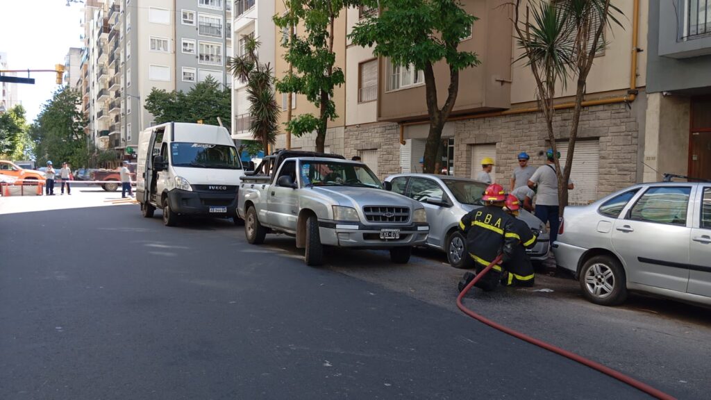Pérdida de gas en pleno centro generó momentos de tensión