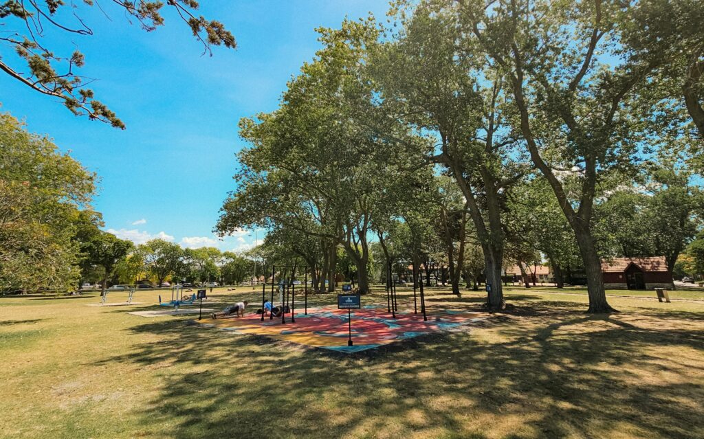 Instalaron estructuras para practicar calistenia en el Parque Primavesi