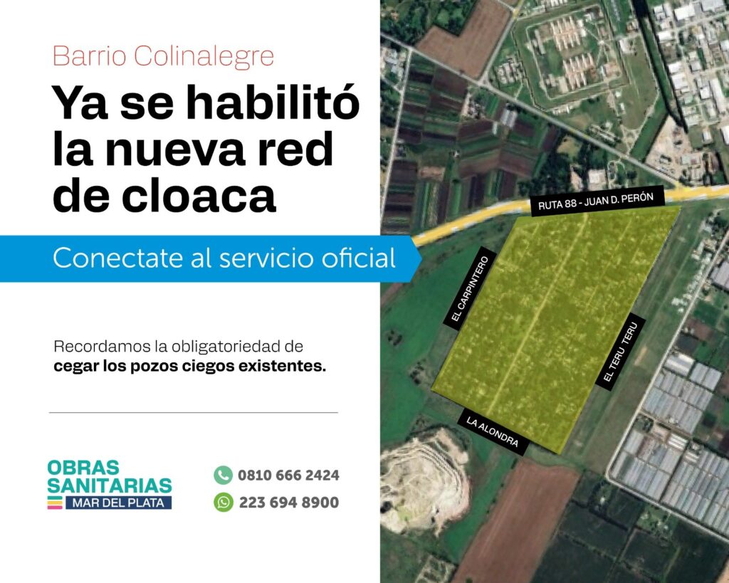 Vecinos de Colinalegre pueden conectarse a la nueva red de cloacas