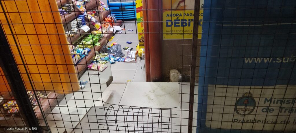 Una mujer y un menor de edad rompieron una reja y robaron un comercio: aprehendidos
