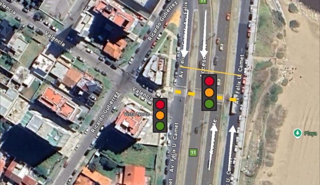 Seguridad vial: proponen instalar un semáforo en un estratégico cruce peatonal a las playas de la zona norte