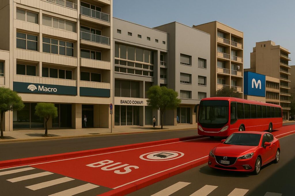 Proponen un carril exclusivo para colectivos sobre la avenida Independencia