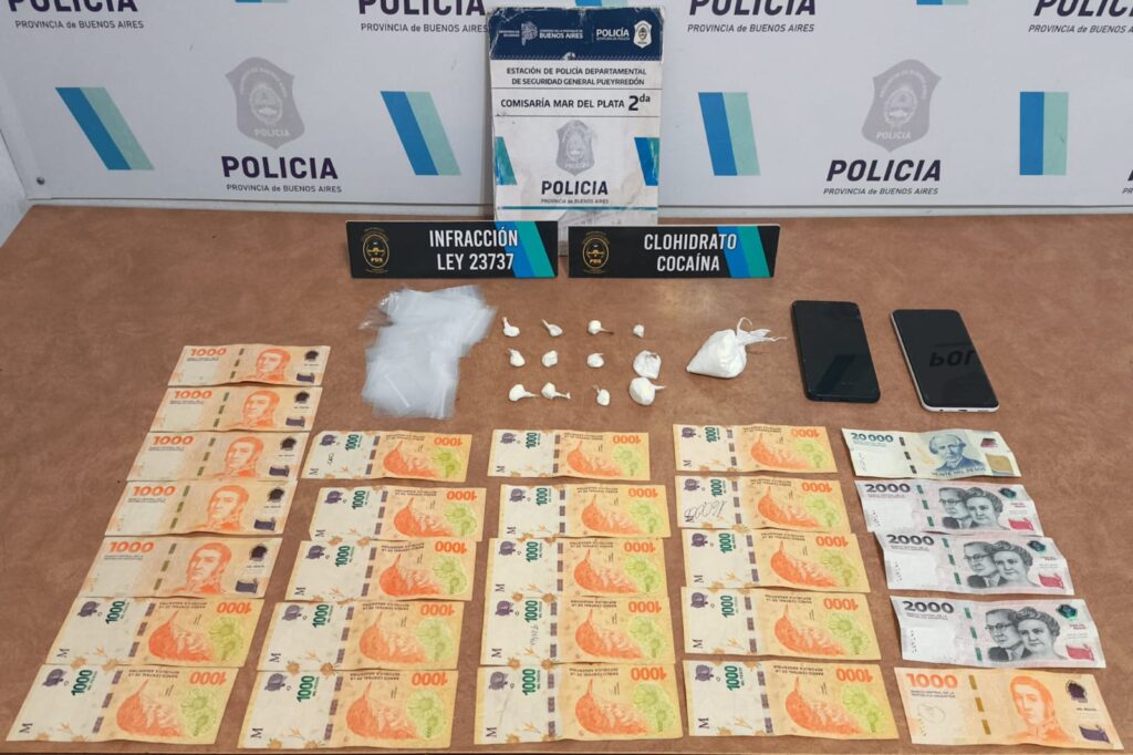 Aprehendidos en pleno centro con bolsas con cocaína y dinero