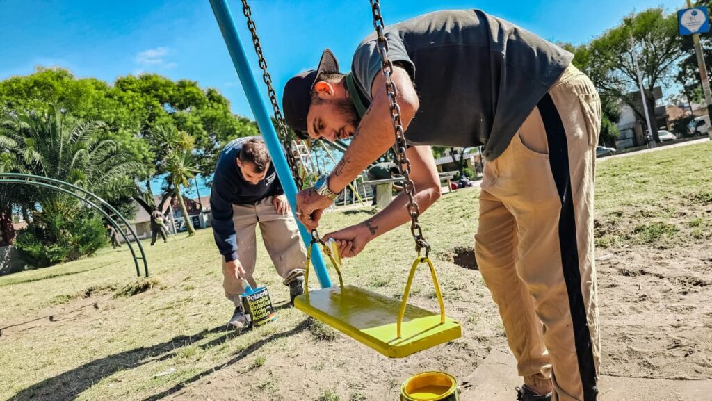 El Municipio realizó la puesta en valor integral en la Plaza 9 de Julio