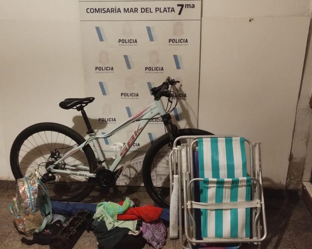 Robó varios elementos de un vehículo estacionado en una transitada avenida