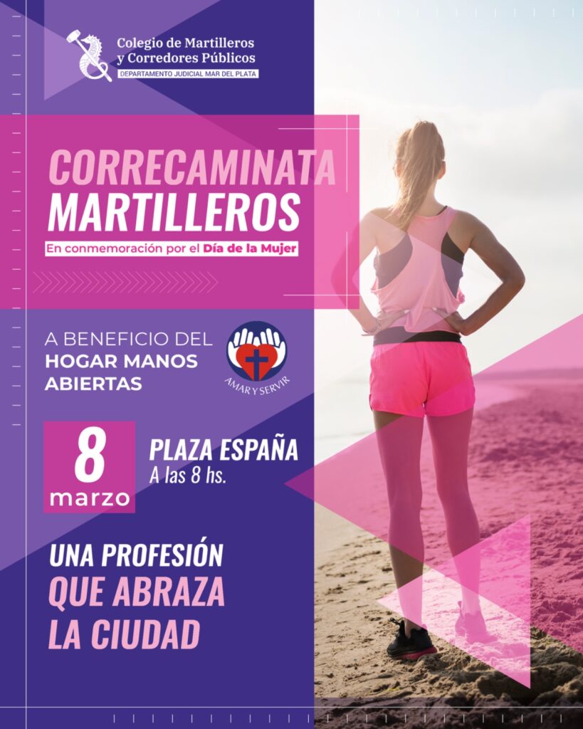 Se viene una correcaminata solidaria por el Día de la Mujer
