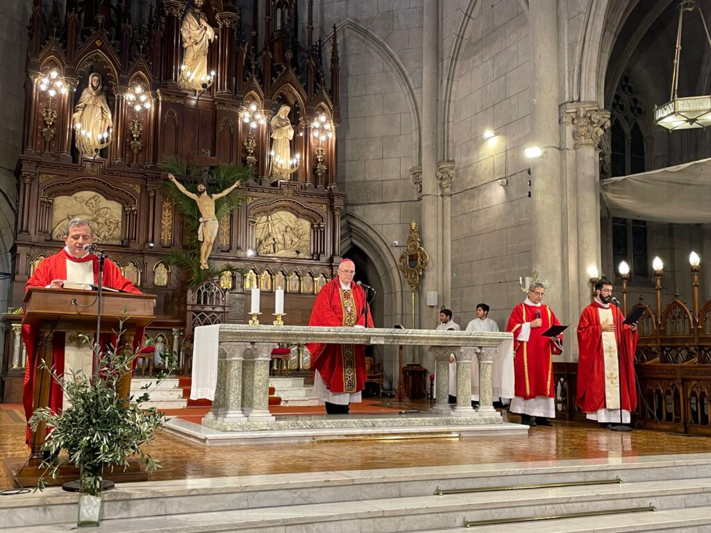 Monseñor Ernesto Giobando presidió el Domingo de Ramos e invitó a vivir la Semana Santa con Cristo en el centro