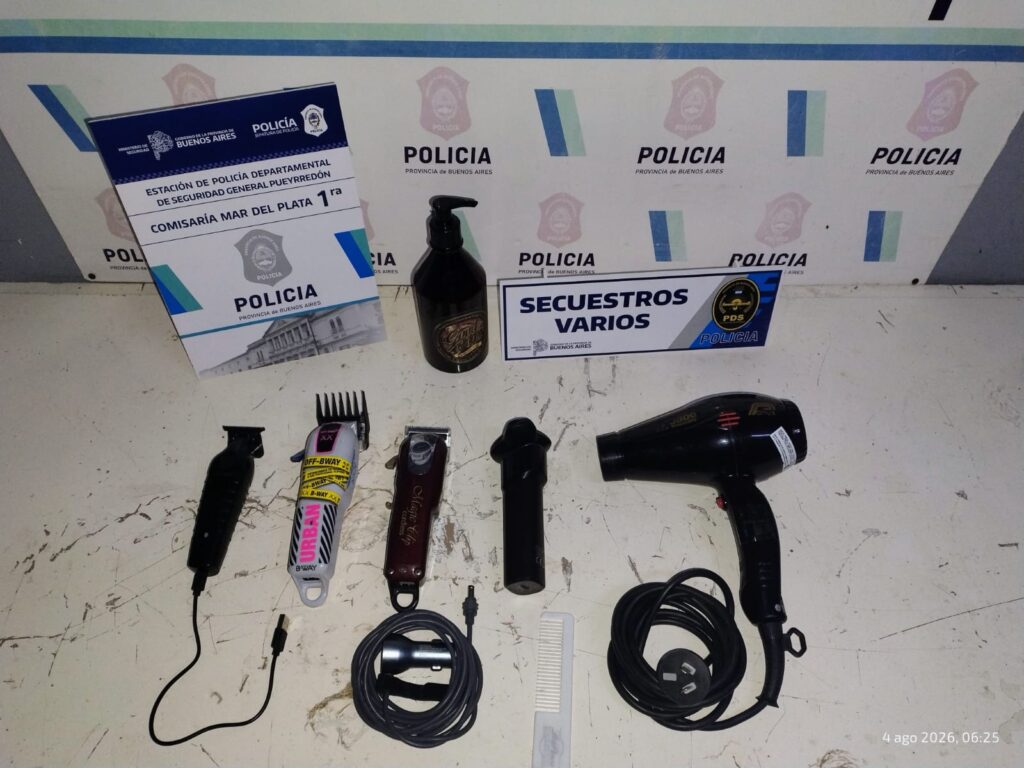 Rompieron la vidriera de una barbería, robaron y se ocultaron en una casa abandonada