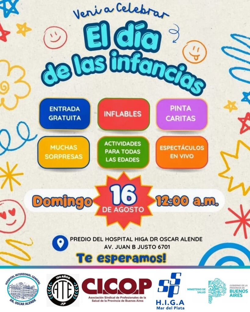 Imperdible: el HIGA abre sus puertas a la comunidad para celebrar el Día de las Infancias con juegos, ferias y espectáculos