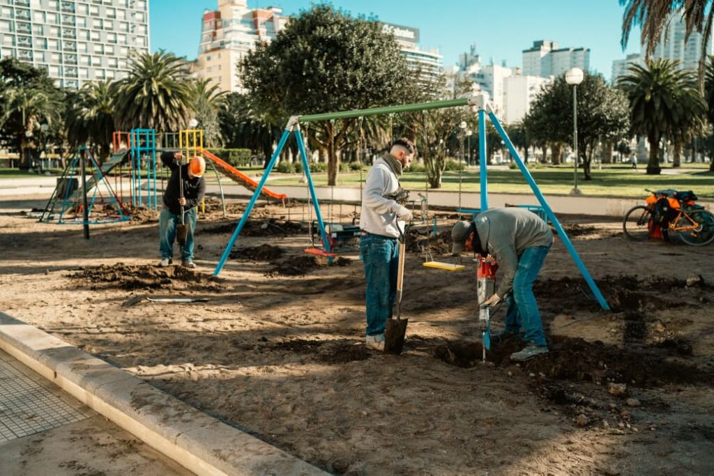 Comenzó la puesta en valor de una histórica plaza de Mar del Plata
