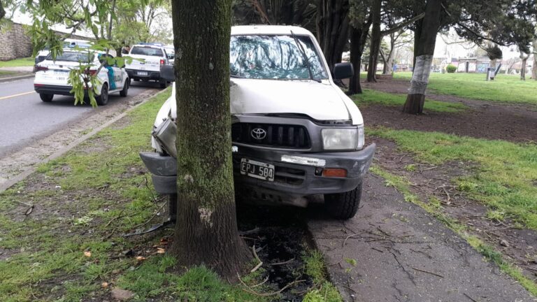 Insólito: joven se despistó y chocó contra un árbol, su papá se puso violento y terminó aprehendido