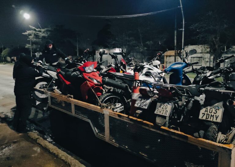 Seguridad: 26 motos secuestradas en dos días y una aprehendida con un arma blanca